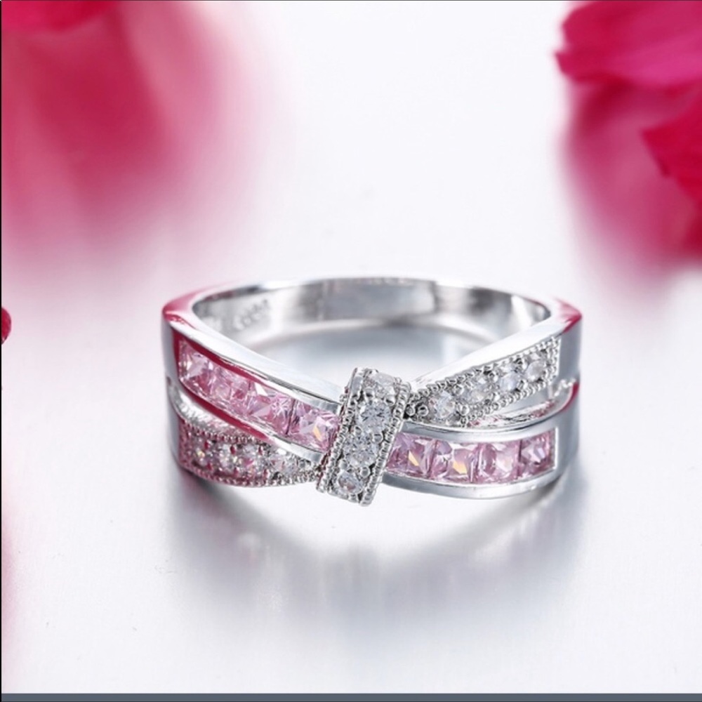 Pink Topaz November Birthstone Ring